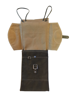 Waxed Canvas Compact Stick Bag - Brown