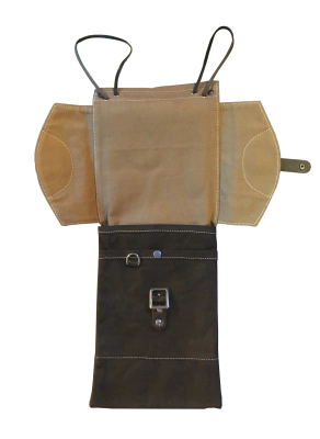 Waxed Canvas Compact Stick Bag - Brown