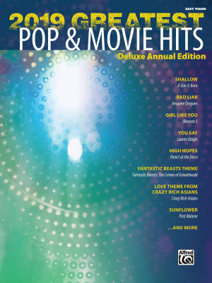 Alfred Publishing - 2019 Greatest Pop & Movie Hits (Deluxe Annual Edition) - Coates - Piano facile - Livre