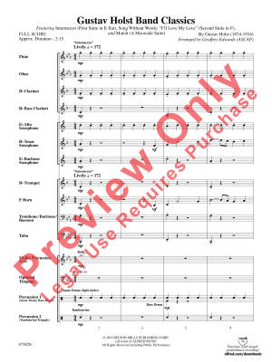 Gustav Holst Band Classics - Edwards - Concert Band - Gr. 1