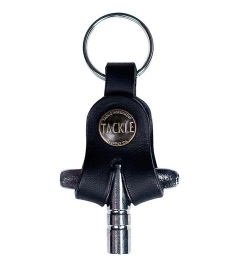 Leather Drum Key Holder - Black