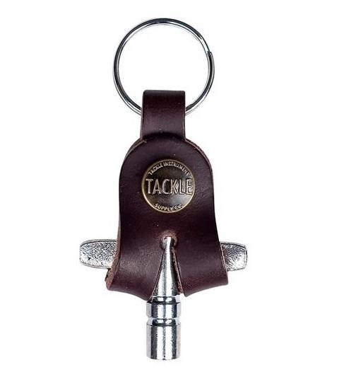 Leather Drum Key Holder - Mahogany