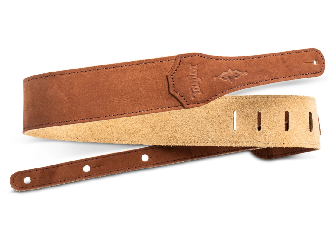 2.5\'\' Gemstone Strap, Sanded Leather - Medium Brown