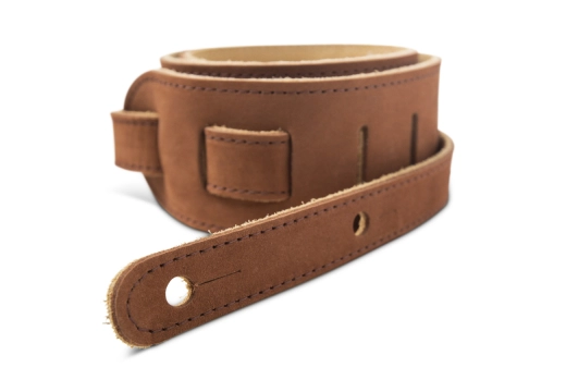 2.5\'\' Gemstone Strap, Sanded Leather - Medium Brown