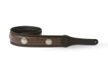 Taylor Guitars - 3 Grand Pacific Leather Strap, Nickel Conchos - Black