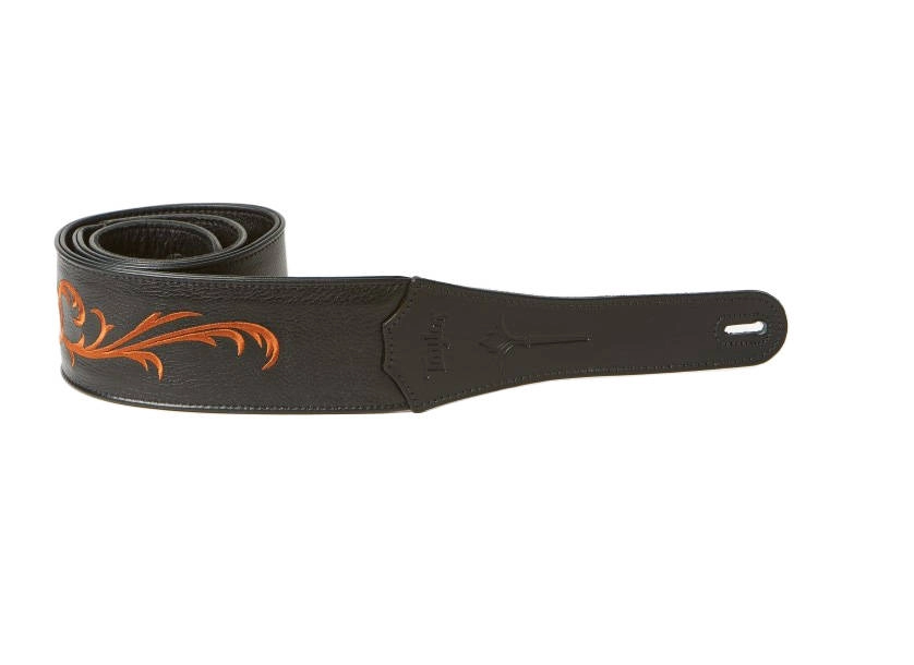 3\'\'Nouveau Leather Guitar Strap - Black