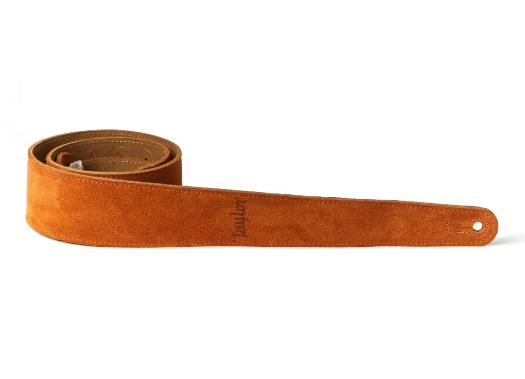 2.5\'\' Embroidered Suede Guitar Strap - Honey Gold