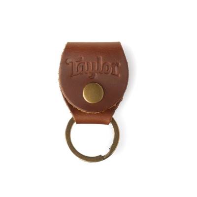 Taylor Guitars - Key Ring w/Pick Holder - Brown Nubuck