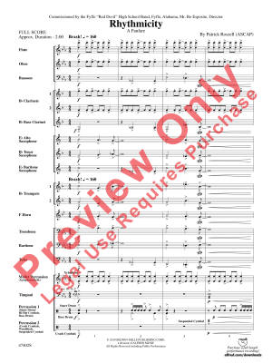 Rhythmicity:  A Fanfare - Roszell - Concert Band - Gr. 2.5