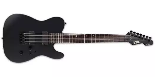 LTD TE- 417 7-String Electric Guitar - Black Satin