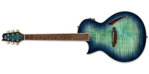 ESP Guitars - LTD TL-6 Thinline Electric Guitar - Aqua Marine Burst - Left Handed