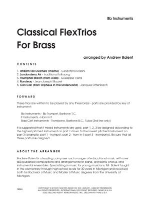 Classical Flextrios For Brass - Balent - Brass Trio