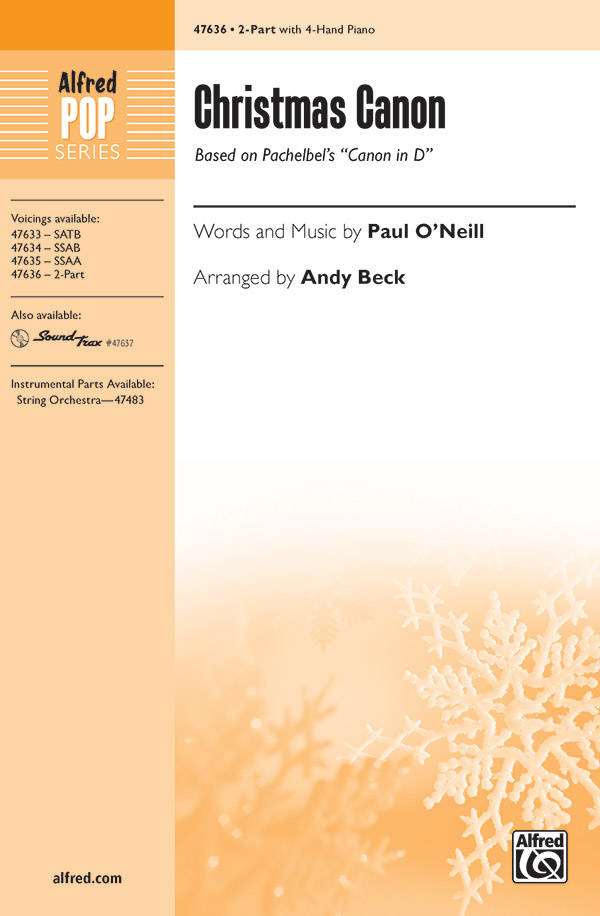 Christmas Canon (Based on Pachelbel\'s \'\'Canon in D\'\') - O\'Neill/Beck - 2pt