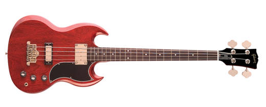 ベース Gibson USA SG Bass Faded Gibson SG Faded 4-String Bass - Heritage Cherry - Chrome