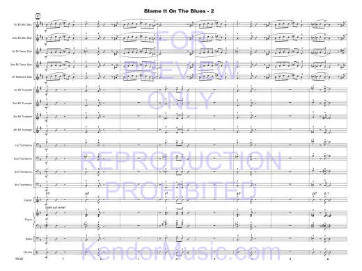 Blame It On The Blues - Beach - Jazz Ensemble - Gr. Medium Easy