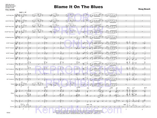 Blame It On The Blues - Beach - Jazz Ensemble - Gr. Medium Easy