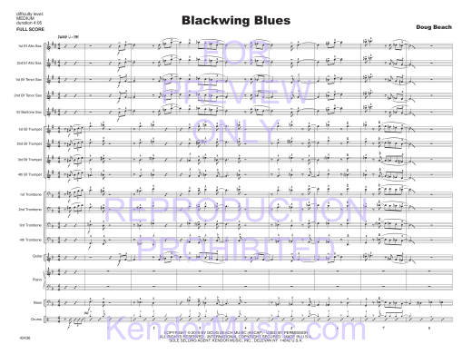 Blackwing Blues - Beach - Jazz Ensemble - Gr. Medium