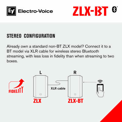 ZLX-12BT 12\'\' 2-way Powered Speaker with Bluetooth