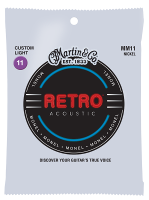 Martin Guitars - MM11 Retro Acoustic Guitar Strings - Custom Light 11-52