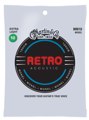 Martin Guitars - MM10 Retro Acoustic Guitar Strings - Extra Light 10-47