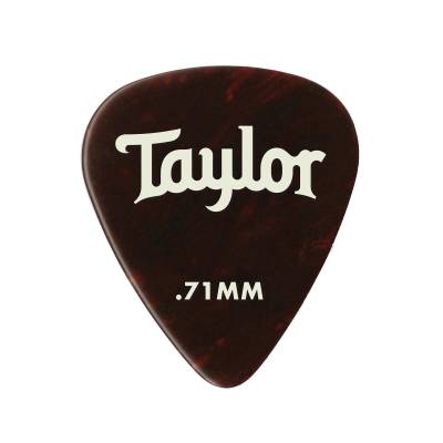 Taylor Guitars - Celluloid 351 Picks, Tortoise Shell, 0.71mm, 12-Pack
