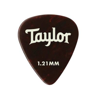 Taylor Guitars - Celluloid 351 Picks, Tortoise Shell, 1.21mm, 12-Pack