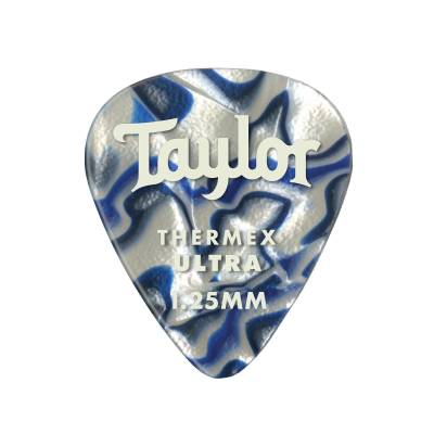 Taylor Guitars - Premium 351 Thermex Ultra Picks, Blue Swirl, 1.25mm, 6-Pack