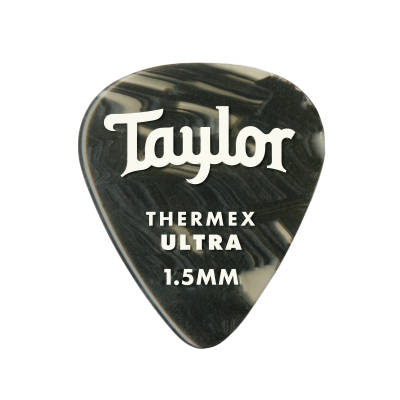 Taylor Guitars - Premium 351 Thermex Ultra Picks, Black Onyx, 1.50mm, 6-Pack