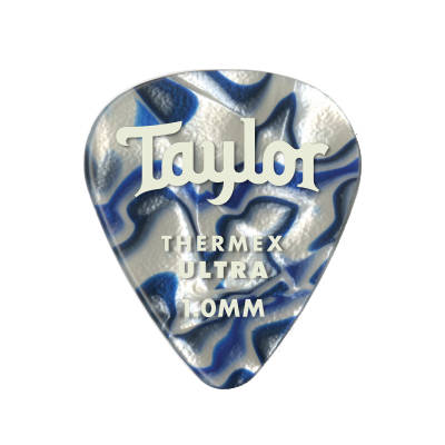 Taylor Guitars - Premium 351 Thermex Ultra Picks, Blue Swirl, 1.00mm, 24-Pack