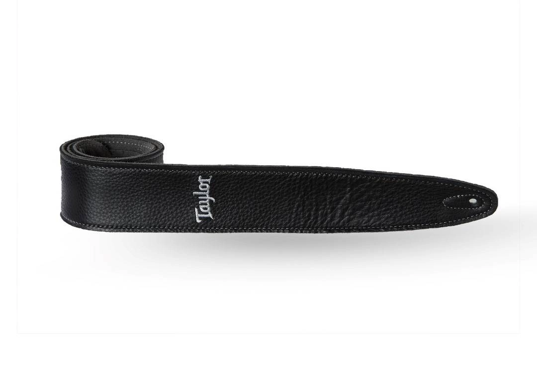 2.5\'\' Leather Guitar Strap w/Suede Back - Black