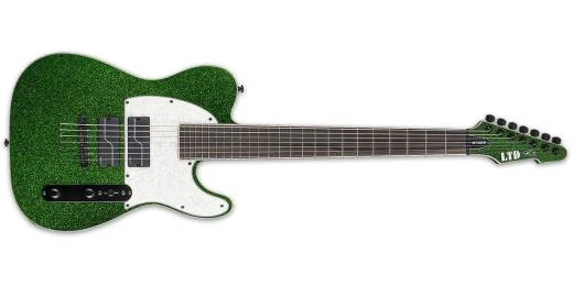 LTD SCT-607 Baritone Electric Guitar with Case - Green Sparkle