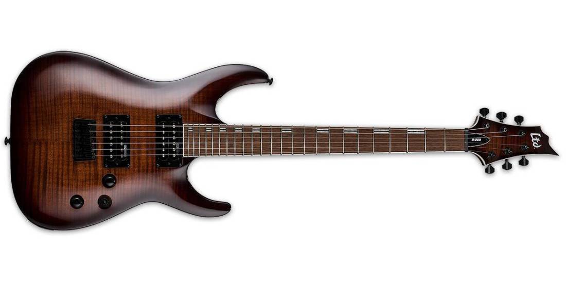 LTD H-200FM Electric Guitar - Dark Brown Sunburst