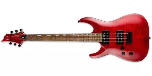 LTD H-200FM Electric Guitar - Left-Handed - See Thru Red