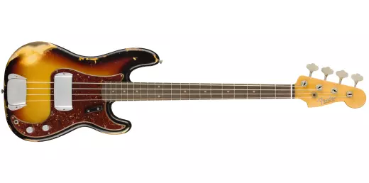 FCS 1960 Precision Bass Heavy Relic w/Rosewood Fingerboard - 3-Tone Sunburst