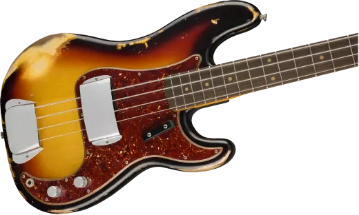FCS 1960 Precision Bass Heavy Relic w/Rosewood Fingerboard - 3-Tone Sunburst