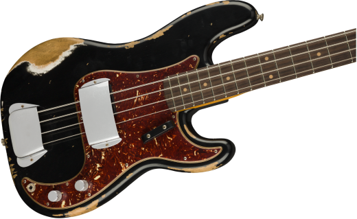 FCS 1960 Precision Bass Heavy Relic w/Rosewood Fingerboard - Aged Black