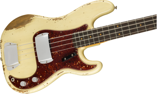 FCS 1960 Precision Bass Heavy Relic w/Rosewood Fingerboard - Aged Vintage White