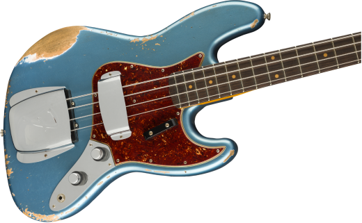 FCS 1961 Jazz Bass Heavy Relic w/Rosewood Fingerboard - Aged Lake Placid Blue