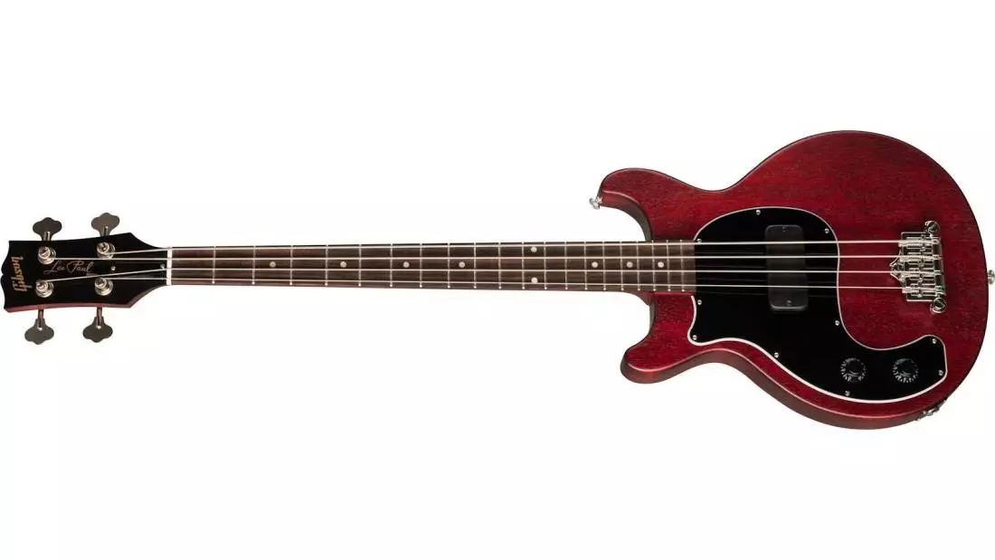 Les Paul Junior Tribute DC Bass - Worn Cherry - Left-Handed w/ Gig Bag