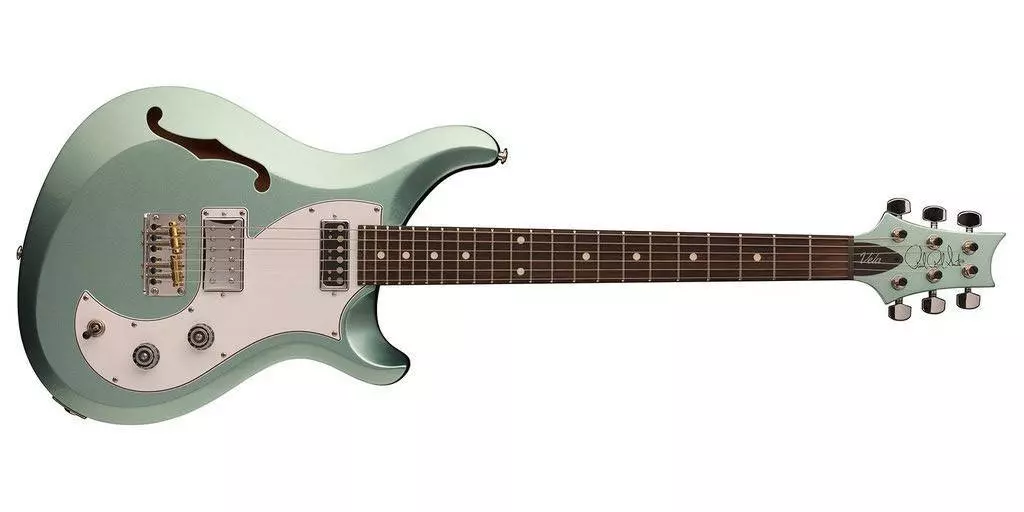 S2 Vela Semi-Holo Body Electric Guitar with Gig Bag - Frost Green Metallic