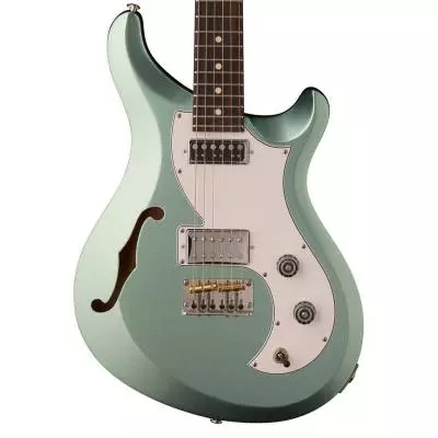 S2 Vela Semi-Holo Body Electric Guitar with Gig Bag - Frost Green Metallic