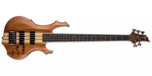 LTD F-5E Mahogany 5-String Bass - Natural Satin