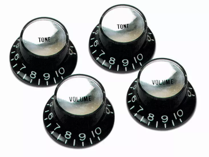 Top-Hat Tone & Volume Knob Set - Black