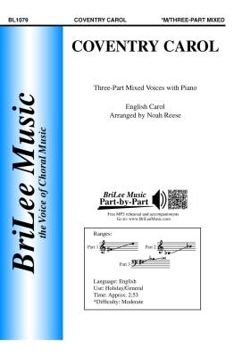 BriLee Music Publishing - Coventry Carol - English/Reese - 3 Pt Mixed
