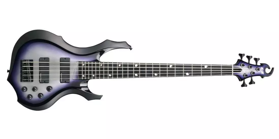 E-II DY5 Doris Yeh Signature 5-String Bass with Case - Purple Silver Sunburst