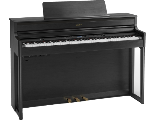 Roland - HP704 Digital Piano with Stand and Bench - Charcoal Black