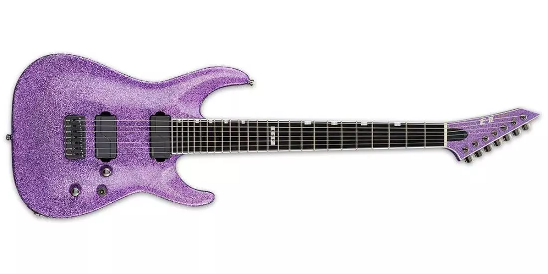 E-II Horizon NT-7B Hipshot 7-String Baritone Electric w/Fishman Pickups - Purple Sparkle