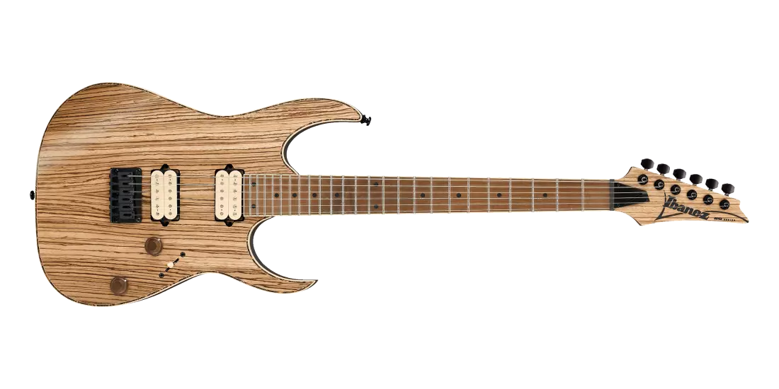 RG Series Exotic Zebrawood Electric Guitar - Natural Flat