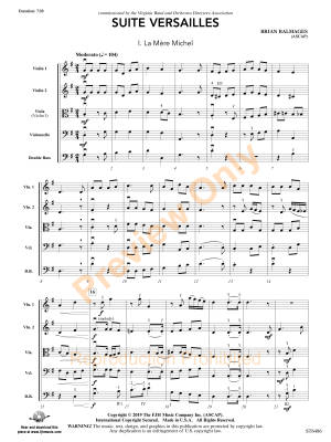 Suite Versailles - Balmages - String Orchestra - Gr. 3.5 - 4