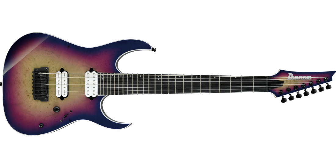 RGIX7FDLB Iron Label 7-String Electric Guitar - Northern Lights Burst